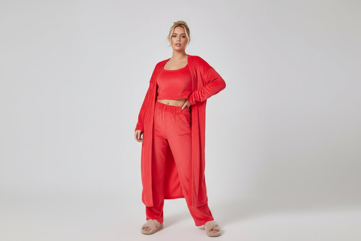 Dames 3-delige warme lounge set