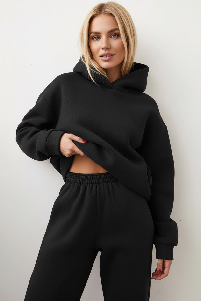 Dames casual hoodie tweedelig pak