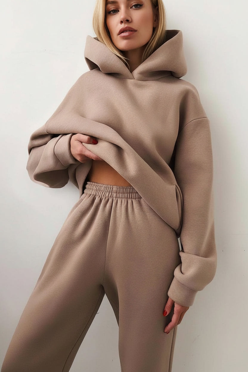 Dames casual hoodie tweedelig pak