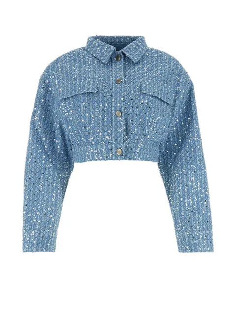 Dames Glitter Tweedelige Set – Strapless Top & Losse Broek