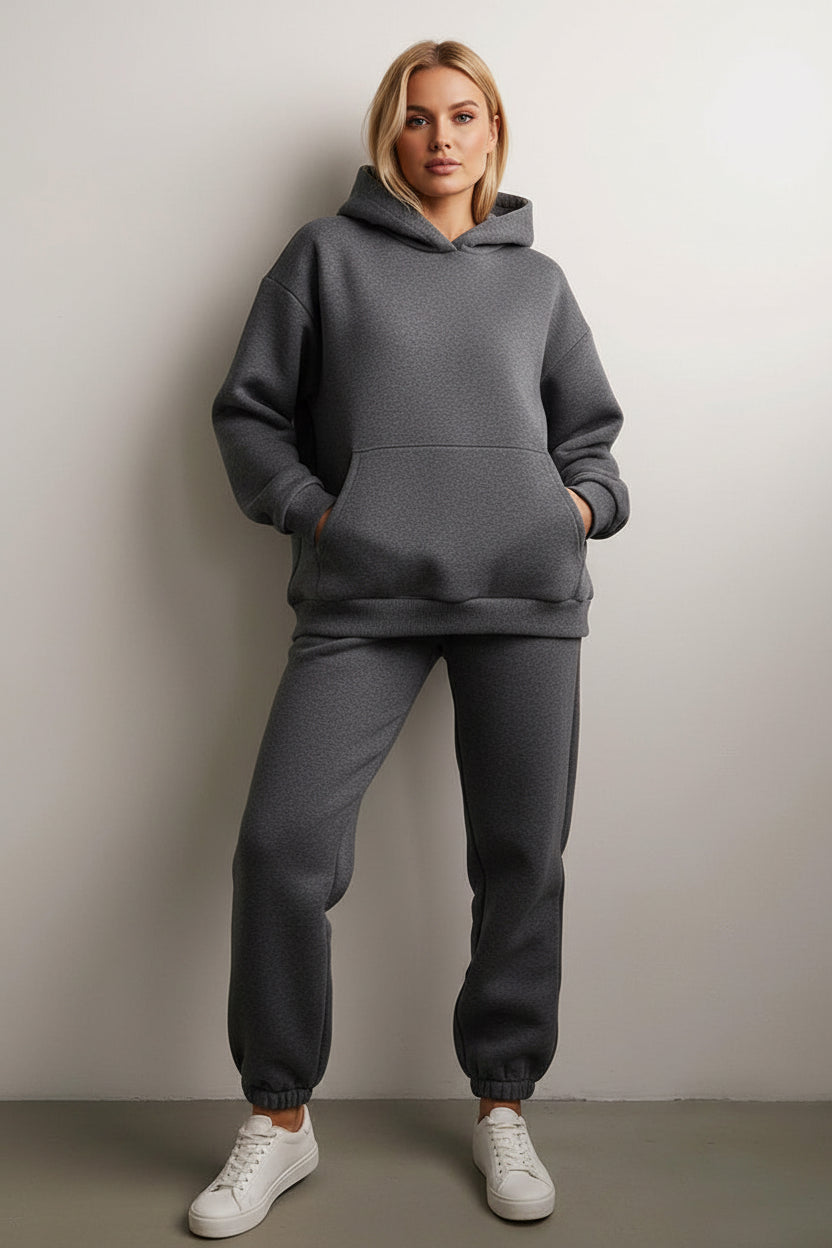 Dames casual hoodie tweedelig pak