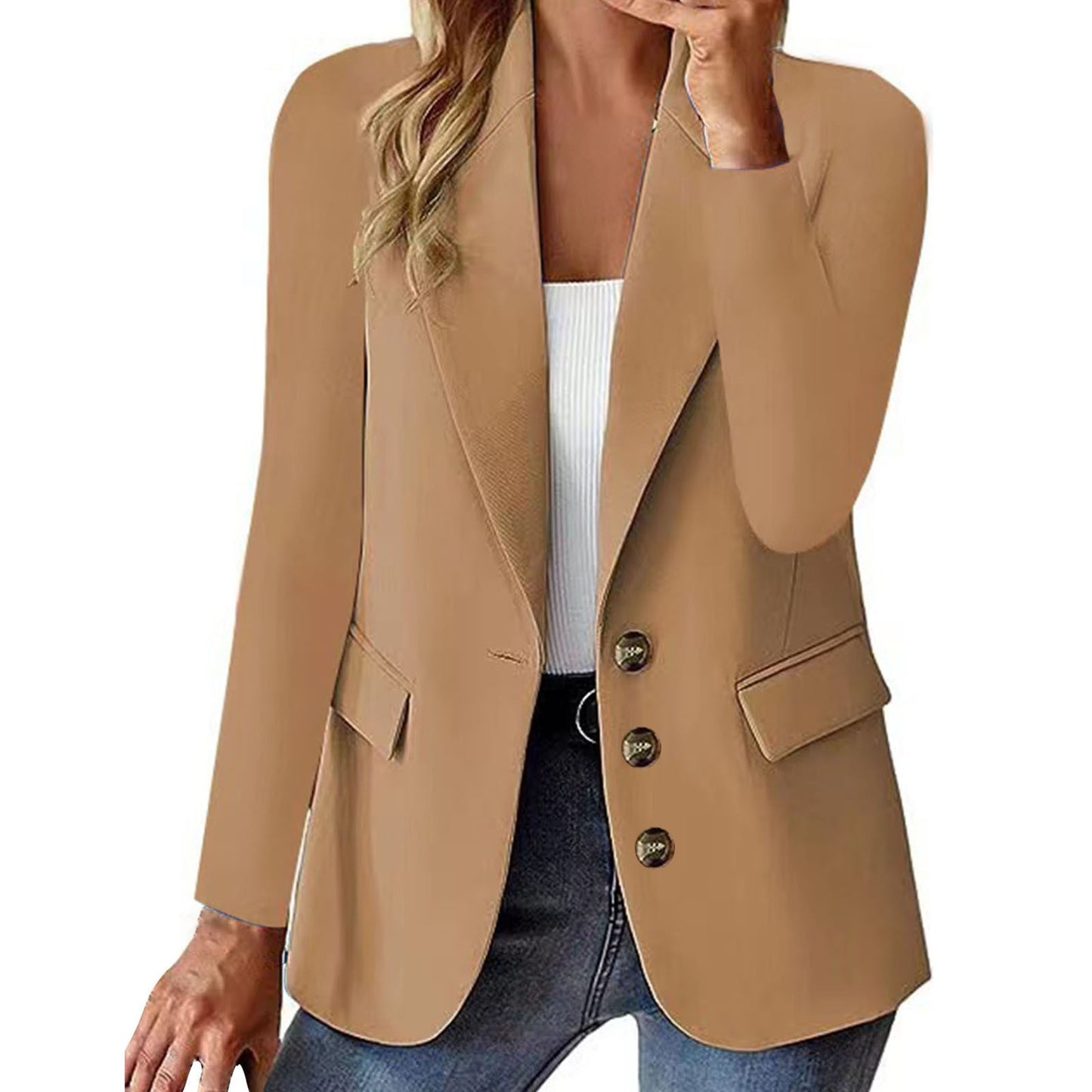 Mode Casual Dames Blazer Lange Mouw